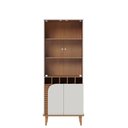 Ver imagem 2 de Cristaleira Jurerê Off White Matte Freijó com Aparador para Sala Buffet Vitória Freijó Off White – C