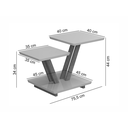 Ver imagem 3 de Mesa de Centro Laguna 2 Andares Decorativa Moderna - Off White