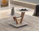 Ver imagem 1 de Mesa de Centro Laguna 2 Andares Decorativa Moderna - Off White