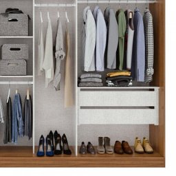 Guarda-Roupa Casal com Espelho 3 Portas de Correr 4 Gavetas Montebello - 7 Guarda-Roupa Casal com Espelho 3 Portas de Correr 4 Gavetas Montebello - 7