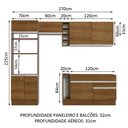 Ver imagem 4 de Armário de Cozinha Completa 270cm Rustic Jade Madesa 09