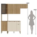 Ver imagem 4 de Armário de Cozinha Completa Mdf 9 Portas Kyoto Plus - Freijó/freijó/soft