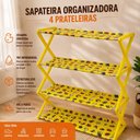 Ver imagem 3 de Sapateira Infantil 4 Prateleiras Organizador Multiuso Sapatos Brinquedos Roupas Estante Desmontavel