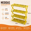 Ver mais imagens de Sapateira Infantil 4 Prateleiras Organizador Multiuso Sapatos Brinquedos Roupas Estante Desmontavel