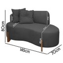 Ver imagem 4 de Sofá Orgânico Namoradeira 2 Lugares Feijão Thor 145cm Bouclê:cinza Grafite