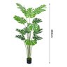 Planta Artificial Costela de Adão Artificial Planta Folhagem Realista 160cm - 2