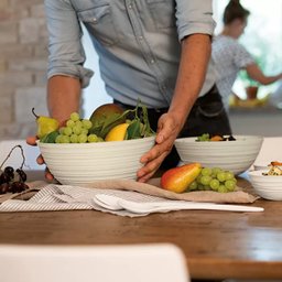 Tigela Bowl Xl 30 Cm em Plástico 100% Pós Consumo -tierra - Branco Leite - Guzzini - 3