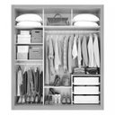 Ver imagem 2 de Guarda-Roupa Casal com Espelho 3 Portas de Correr Apoena Plus