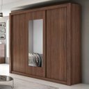 Ver imagem 1 de Guarda-Roupa Casal com Espelho 3 Portas de Correr Apoena Plus