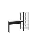 Ver imagem 3 de Mesa Escritório Computador Multiuso com Estante Lateral Artemis Preto/branco