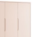 Ver imagem 4 de Guarda-Roupa Retrô 3 Portas Classic New Rosa Fosco com Natural - MoveisAqui