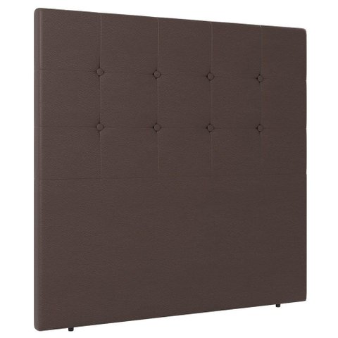 Cabeceira Cama Box Solteiro Luana 90cm Sintético Marrom