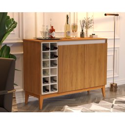 Aparador Buffet 2 Portas com Adega 100%mdf Mônaco:nature Off White - 2