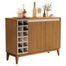 Aparador Buffet 2 Portas com Adega 100%mdf Mônaco:nature Off White - 1