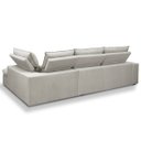 Ver imagem 2 de Sofá de Canto Retratil e Reclinável com Molas Ensacadas Muriel 258x215cm- Cinza Claro