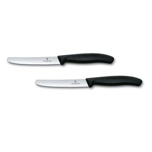 Faca de mesa suíça 22cm lâmina serrilhada 11cm Victorinox 6.7833 - 2 peças