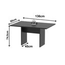 Ver imagem 3 de Mesa Reunião Escritório P/ 6 Lugares 136cm X 90cm Pés Painel Cor:preto