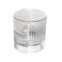 Ver imagem 2 de Conjunto 2 Copos para Whisky Vidro com Borda Dourada Chess 320 Ml Wolff