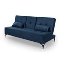 Ver imagem 1 de Sofa Cama Colorado Reclinavel com Mesinha Porta Copos Tecido Suede: Azul-marinho