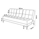 Ver imagem 6 de Sofa Cama Colorado Reclinavel com Mesinha Porta Copos Tecido Suede: Azul-marinho