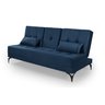 Sofa Cama Colorado Reclinavel com Mesinha Porta Copos Tecido Suede: Azul-marinho - 1