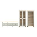 Ver imagem 2 de Conjunto de Sala 3 Peças com 1 Rack, 1 Cristaleira e 1 Estante Ananda CabeCasa MadeiraOriginals