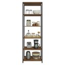 Ver imagem 7 de Armário Estante Multiuso Organizador 5 Prateleiras 59cm Rustic/preto Madesa