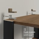 Ver imagem 6 de Armário Estante Multiuso Organizador 5 Prateleiras 59cm Rustic/preto Madesa