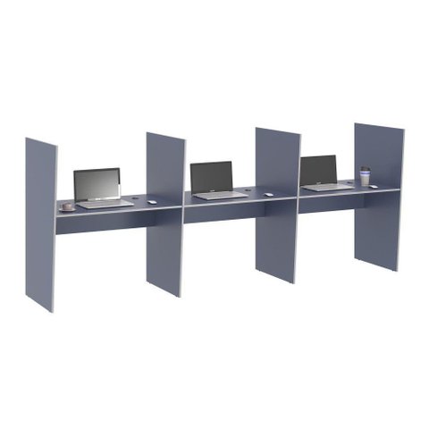 Mesa de Atendimento 3 Lugar Iron Azul
