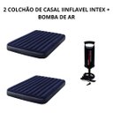 Ver imagem 1 de Kit C/2 Colchão Casal Inflavel intex + Bomba de Ar Camping