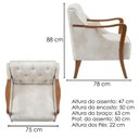 Ver imagem 3 de Poltrona Decorativa Capitone Siena Pes Madeira Corano Tca 211 Moll