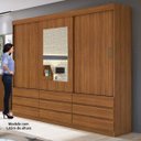 Ver imagem 5 de Guarda-Roupa Casal 3 Espelhos 3 Portas de Correr 9 Gavetas Hércules Plus