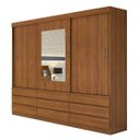 Ver imagem 3 de Guarda-Roupa Casal 3 Espelhos 3 Portas de Correr 9 Gavetas Hércules Plus