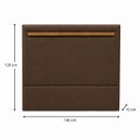 Ver imagem 2 de Cabeceira Painel Gabriela p/ Cama Casal 140cm Estofada Veludo:Marrom