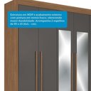 Ver imagem 3 de Guarda Roupa Casal 194,4cm 6 Portas 2 Gavetas com Espelho Horácio Estilo Mm Jatoba Grafite