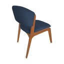 Ver imagem 3 de Cadeira Kethellen Premium Madeira Maciça Cerejeira Linho Azul