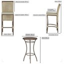 Ver imagem 2 de Mesa Bistrô e 2 Banquetas Roma Marrom Corda Estofado 7 Trama Rami