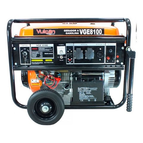 Gerador de Energia À Gasolina 6,5 Kva Bivolt Vge8100 Vulcan