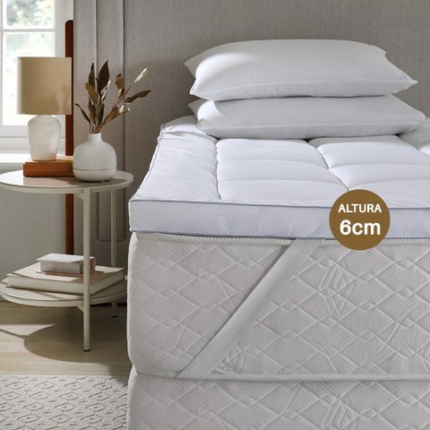 Pillow Top King Toque de Plumas La Plume Plus 1000g/m2 Sul Brasil Pillow Top La Plume Plus