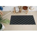 Ver imagem 1 de Tapete Passadeira Geométrica 1,35M x 50CM Antiderrapante Preto/Branco