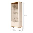 Ver imagem 2 de Conjunto Buffet e Cristaleira Rouxinol Off White Nature Bronze