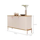 Ver imagem 3 de Conjunto Buffet e Cristaleira Rouxinol Off White Nature Bronze