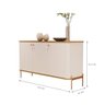 Conjunto Buffet e Cristaleira Rouxinol Off White Nature Bronze - 3
