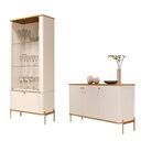 Ver imagem 1 de Conjunto Buffet e Cristaleira Rouxinol Off White Nature Bronze