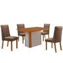 Ver imagem 2 de Mesa de Jantar Isadora 120cm Tampo MDF Laminado Canto Copo com 4 Cadeiras Yasmin
