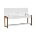 Ver imagem 5 de Banco-sapateira com Baú e 1 Prateleira Life Branco-amêndoa