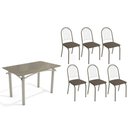 Ver imagem 1 de Mesa Cozinha Elba 120 + 6 Cad Noruega Niquel/Mar Kappesberg