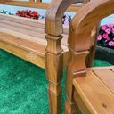 Ver mais imagens de Kit Jogo de Banco 5 Lugares com Mesa de Centro Madeira de Demolição Modelo Flor Sudeste Rústico