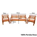 Ver imagem 6 de Kit Jogo de Banco 5 Lugares com Mesa de Centro Madeira de Demolição Modelo Flor Sudeste Rústico