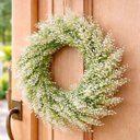 Ver imagem 2 de Guirlanda Artificial Enfeite Parede Porta Flores Branco 30cm